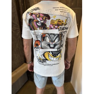 Outlet Mafia Bunny T-Shirt White - Regular Fit