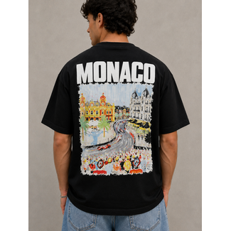 Outlet Monaco T-Shirt Black - Loose Fit