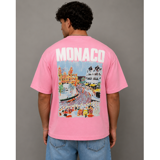 Outlet Monaco T-Shirt Pink - Loose Fit