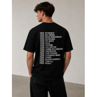 Outlet FXCK T-Shirt Black - Oversized Fit