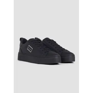 Antony Morato "Metal Bold Animal" Sneakers in crocodile-print leather with 3D logo plate and inlaid platform sole