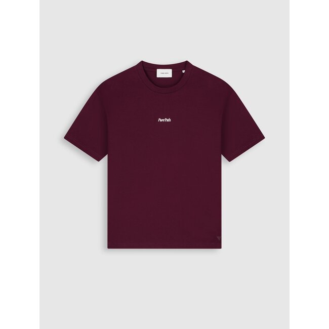 PurePath (by PureWhite) PurePath 26030110 Tree Of Life T-Shirt Wine Red - Loose Fit