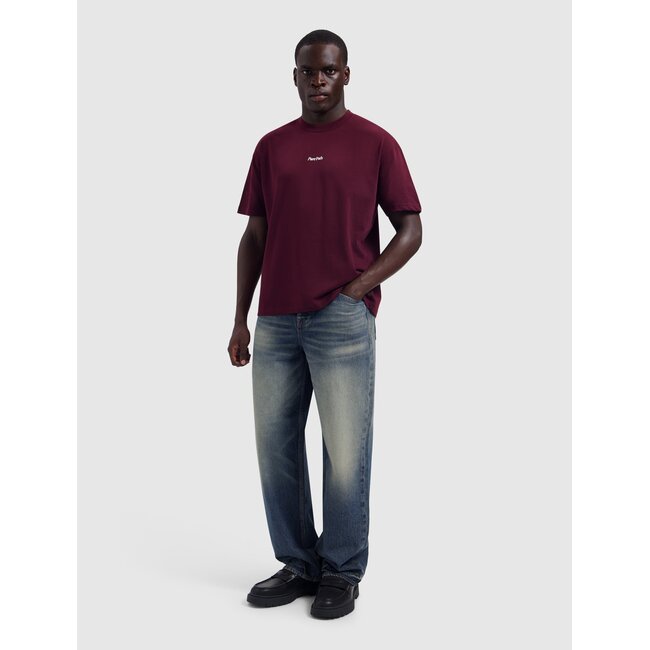 PurePath (by PureWhite) PurePath 26030110 Tree Of Life T-Shirt Wine Red - Loose Fit