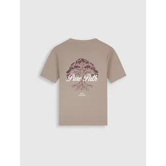 PurePath (by PureWhite) Rooted Tree T-Shirt Taupe - Regular Fit