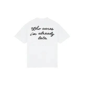 Malelions Already Late T-Shirt White - Oversized Fit