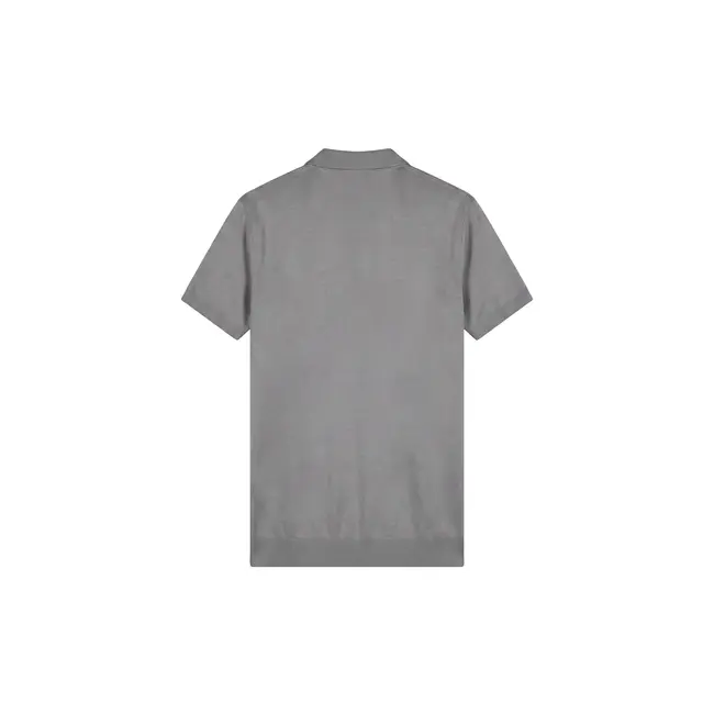 Malelions Malelions Men Knitted Zip Polo Pearl Grey - Slim Fit