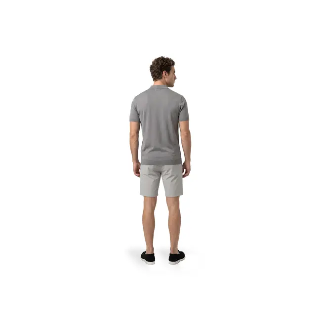 Malelions Malelions Men Knitted Zip Polo Pearl Grey - Slim Fit