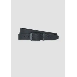 Antony Morato Black H.35 Fancy-Printed Leather Belt With Buckle