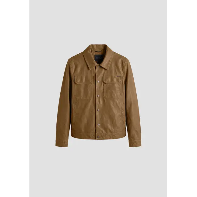 Antony Morato Antony Morato MMCO00985-FA210105 Beige slim-fit coat in faux leather - Slim Fit