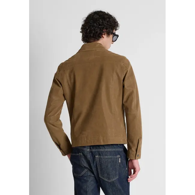 Antony Morato Antony Morato MMCO00985-FA210105 Beige slim-fit coat in faux leather - Slim Fit