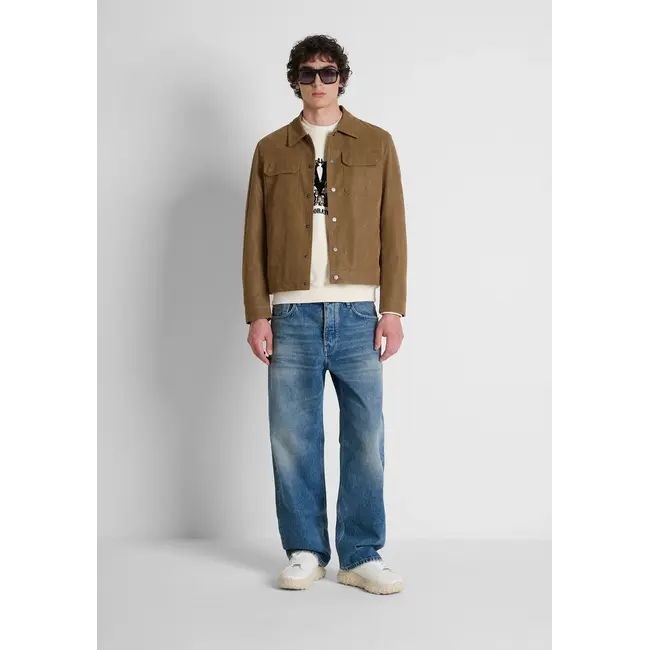 Antony Morato Antony Morato MMCO00985-FA210105 Beige slim-fit coat in faux leather - Slim Fit