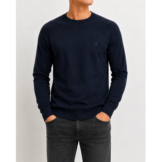 Gabbiano 'DOME' Crewneck Knitwear Sweater Navy - Regular Fit