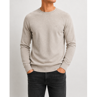 Gabbiano 'DOME' Crewneck Knitwear Sweater Taupe - Regular Fit