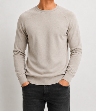 Gabbiano 'DOME' Crewneck Knitwear Sweater Taupe - Regular Fit