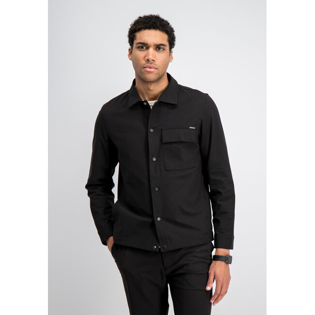 Gabbiano Gabbiano 4267419 Arvik Tech Travel Overshirt Black - Regular Fit
