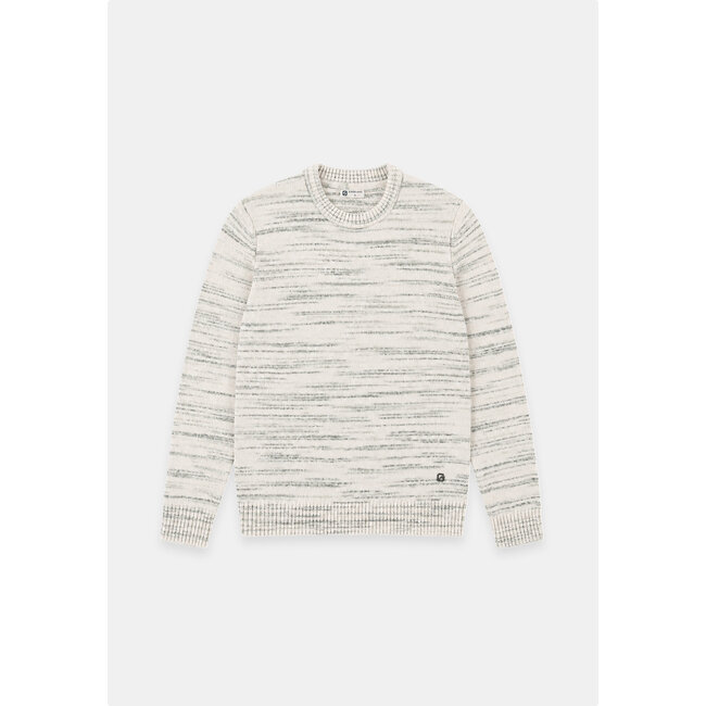 Gabbiano Gabbiano 6167270 NIKO Melange Stripe Crewneck Knit Highland Green - Regular Fit
