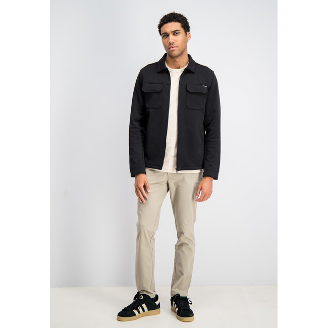 Gabbiano Gabbiano 4267422 EASON Sweat Zip Overshirt Black - Regular Fit