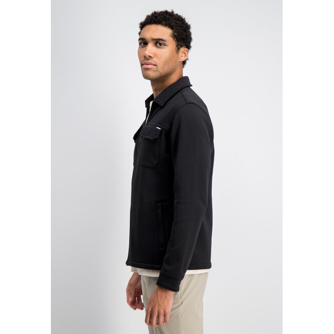 Gabbiano Gabbiano 4267422 EASON Sweat Zip Overshirt Black - Regular Fit