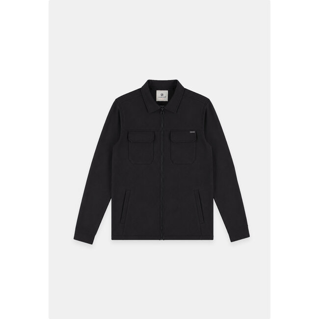 Gabbiano Gabbiano 4267422 EASON Sweat Zip Overshirt Black - Regular Fit