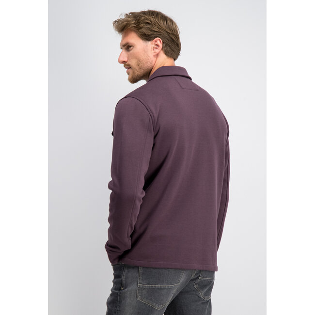 Gabbiano Gabbiano 4267422 EASON Sweat Zip Overshirt Burnt Bordeaux - Regular Fit