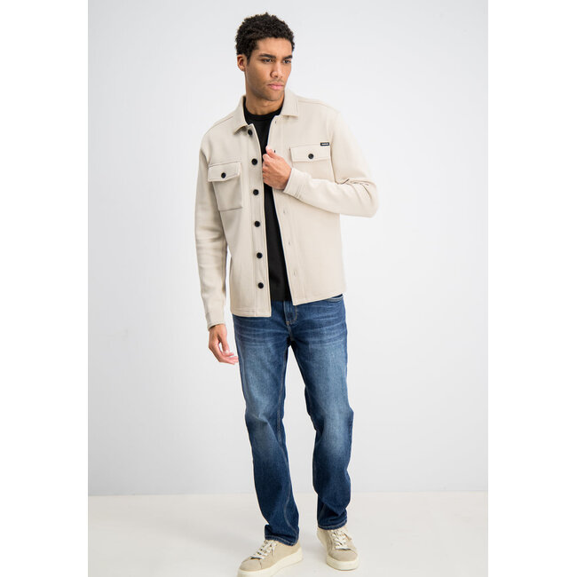 Gabbiano Gabbiano 4267427 'Brody' Pique Interlock Overshirt Coastal Sand - Regular Fit