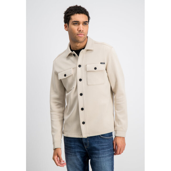 Gabbiano Gabbiano 4267427 'Brody' Pique Interlock Overshirt Coastal Sand - Regular Fit
