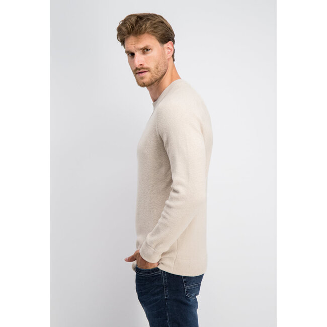 Gabbiano Gabbiano 6167272 'Jock' Chenille Knit Crewneck Coastal Sand - Regular Fit