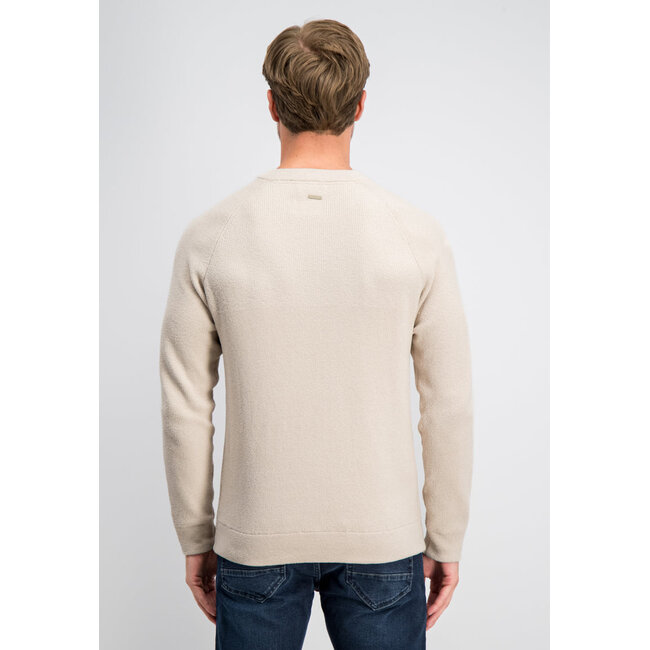 Gabbiano Gabbiano 6167272 'Jock' Chenille Knit Crewneck Coastal Sand - Regular Fit
