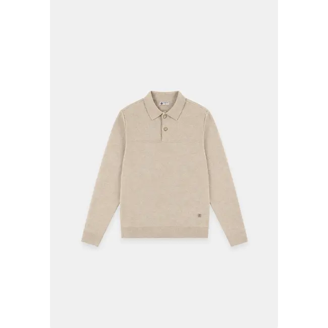 Gabbiano Gabbiano 6167282 'Yaric' Merino Knit Polo Almond - Regular Fit