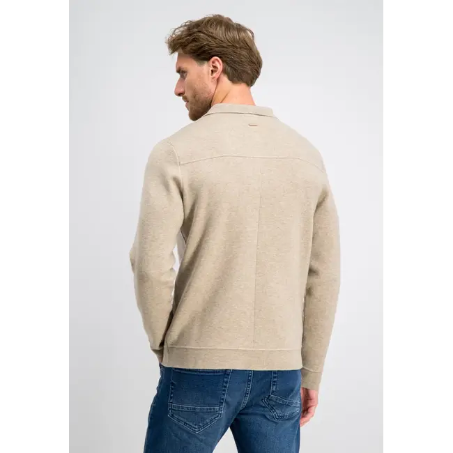 Gabbiano Gabbiano 6167282 'Yaric' Merino Knit Polo Almond - Regular Fit