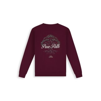 PurePath (by PureWhite) Rooted Tree Sweater Wine Red - Regular Fit