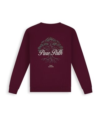 PurePath (by PureWhite) Rooted Tree Sweater Wine Red - Regular Fit