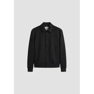 Antony Morato Black regular-fit coat in bi-stretch fabric with logo on metal badge