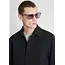 Antony Morato Antony Morato MMCO00966-FA600297 Black regular-fit coat in bi-stretch fabric with logo on metal badge