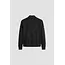 Antony Morato Antony Morato MMCO00966-FA600297 Black regular-fit coat in bi-stretch fabric with logo on metal badge