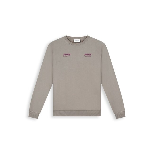 PurePath (by PureWhite) PurePath 26030303 Pure Sweater Taupe - Regular Fit