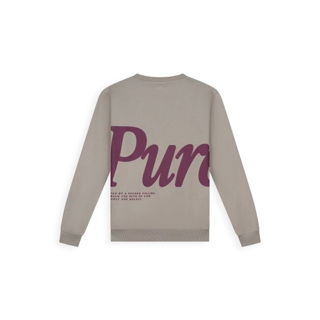 PurePath (by PureWhite) PurePath 26030303 Pure Sweater Taupe - Regular Fit