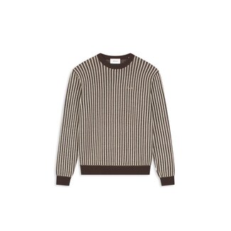 PurePath (by PureWhite) Ladderstitch Sweater Dark Brown - Regular Fit