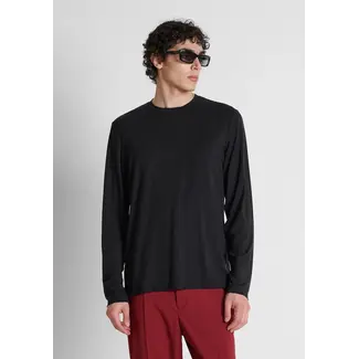 Antony Morato t-shirt in lyocell blend with logo print on heart Black - Slim Fit