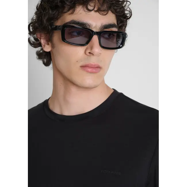 Antony Morato Antony Morato MMKL00336-FA100269 t-shirt in lyocell blend with logo print on heart Black - Slim Fit