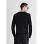 Antony Morato Antony Morato MMSW01659-YA500002 long-sleeve crew-neck sweater in super-soft viscose with metal logo on rubber patch Black - Slim Fit