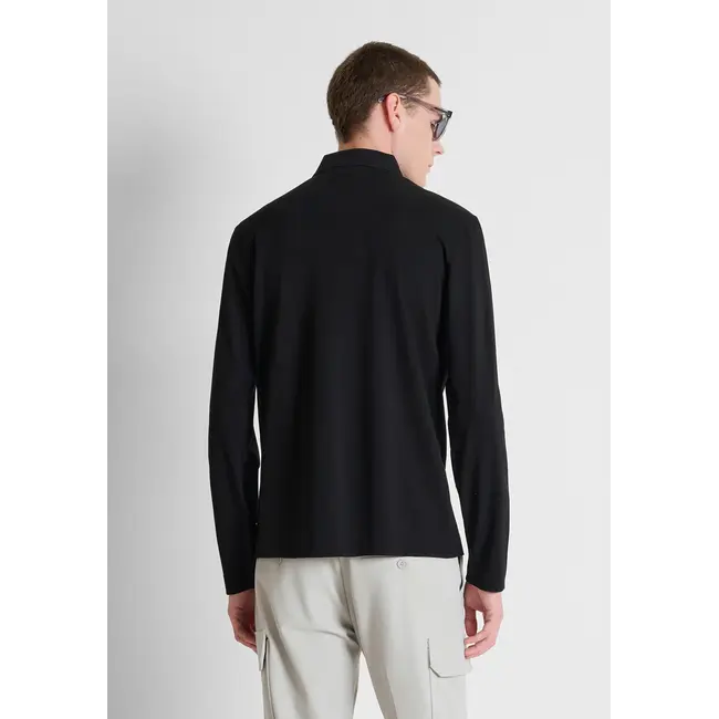Antony Morato Antony Morato MMKL00337-FA100283 POLO REGULAR FIT IN KNIT STRETCH PIQUET WITH FOAM LOGO PRINT ON HEART - Regular Fit