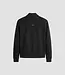 Antony Morato Antony Morato MMCO00966-FA600297 Black regular-fit coat in bi-stretch fabric with logo on metal badge