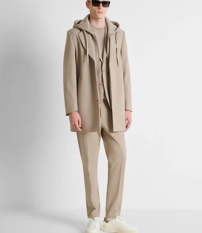 Antony Morato Antony Morato Grit regular-fit coat in viscose twill with detachable part