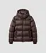 Antony Morato Antony Morato MMCO00935-FA600275 Coffee relaxed-fit coat in padded shioze nylon with logo on rubber patch