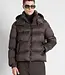 Antony Morato Antony Morato MMCO00935-FA600275 Coffee relaxed-fit coat in padded shioze nylon with logo on rubber patch