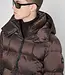 Antony Morato Antony Morato MMCO00935-FA600275 Coffee relaxed-fit coat in padded shioze nylon with logo on rubber patch