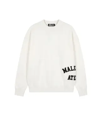 Malelions Knitted Atelier Sweater Off White - Oversized Fit
