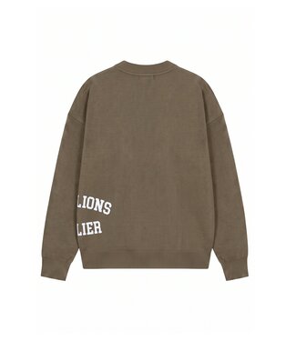 Malelions Knitted Atelier Sweater Stone Grey - Oversized Fit