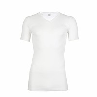 heren V-hals T-shirt extra lang M3000 wit